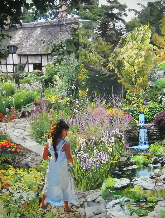 English Country Garden - Collage by Jean Preston